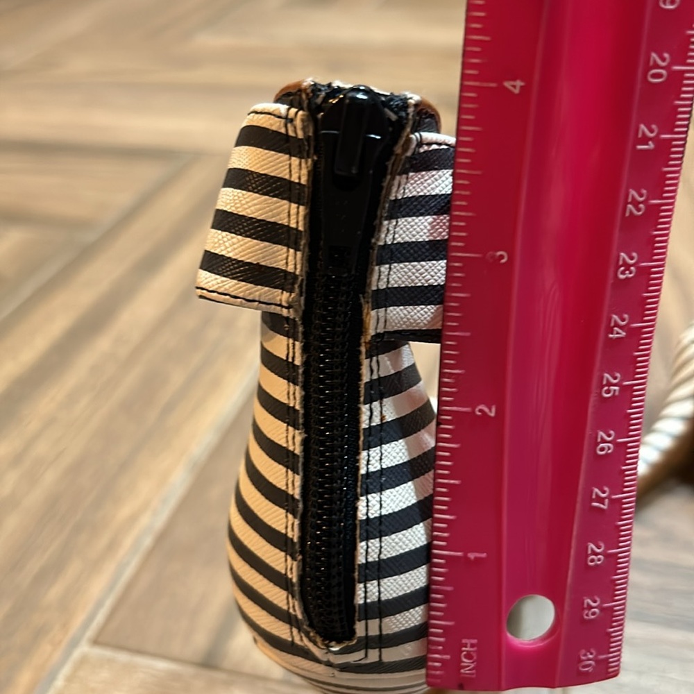 GIANNI BINI Stilleto 4 inches Stripe Black/White size 6M - Picture 14 of 14